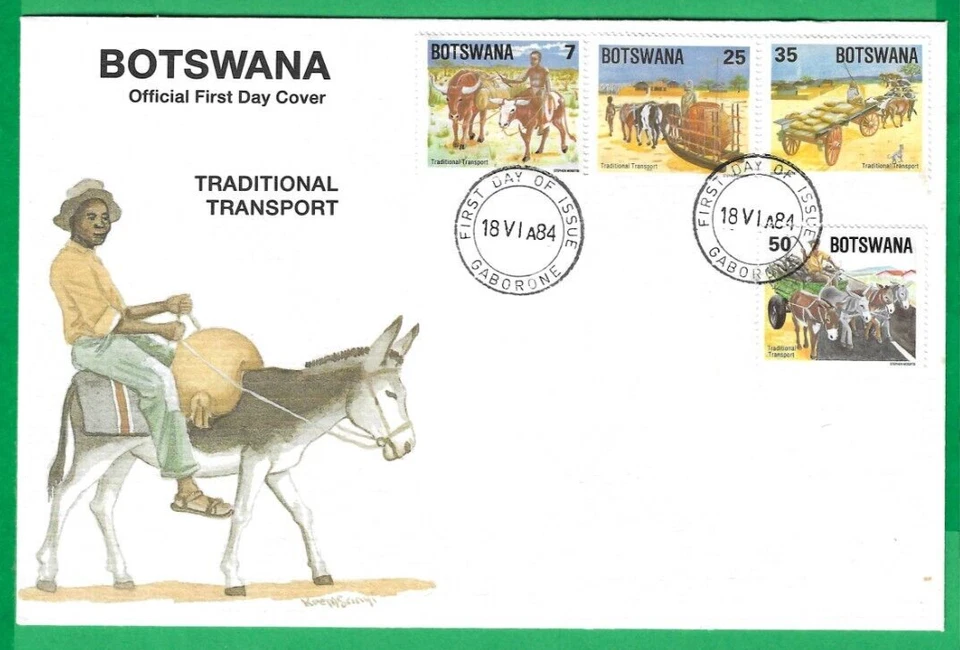 BOTSWANA ~ TRADITIONAL TRANSPORT  ~ 18th JUNE 1984 - Image 1 of 1