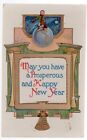VINTAGE NEW YEAR POSTCARD BOY ON TOP OF THE WORLD HAPPY AND PROSPEROUS 091221 Q