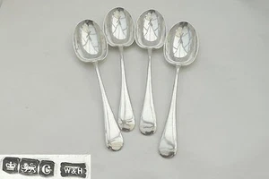 SELTENES SET 4 GEORGE V HM STERLINGSILBER SERVIERLÖFFEL 1920 - Bild 1 von 12