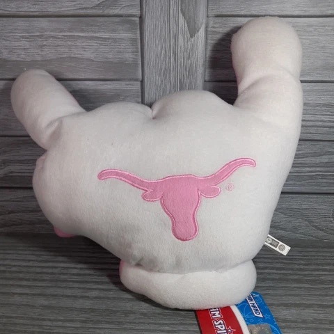 18" PINK UT Texas Longhorns Fan Hand NCAA Plush Glove Cover