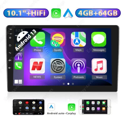 10 Inch 2 Din Car Stereo Radio Android 13 GPS Wifi Touch Screen MP5 Player 4+64G - Image 1 of 4