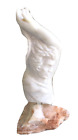 Vintage Hand Carved Marble Angel Bust, Maybe Archangel Micheal Or Gabrielle 9"