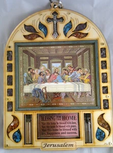 Wood Wall Hanging Christian Religious last supper crucifixion Home blessing Gift - Picture 1 of 7