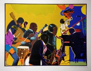 Romare Bearden Out Chorus 1978 Signed Limited Edition Silkscreen Etching