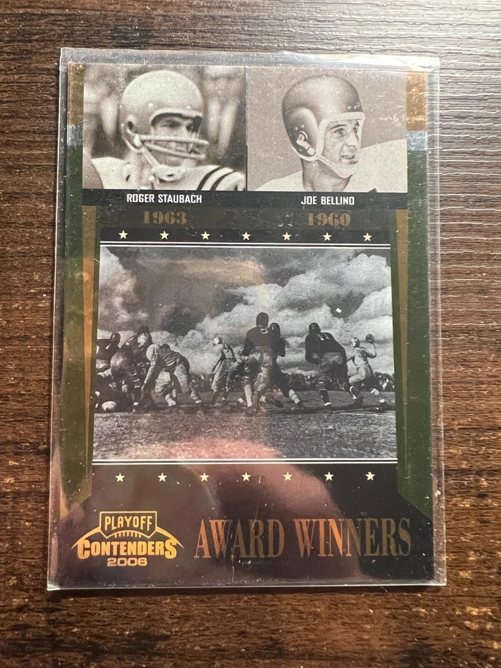 A94,255- 2006 Playoff Contenders Award Winners #39 Roger Staubach/J.Bellino/1000 - Image 1 of 1