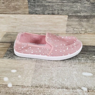 Zapatos deportivos Roxy Minnow para niñas talla 1 cómodos rosa estampado de estrellas punta redonda sin cordones Foto 1 de 4