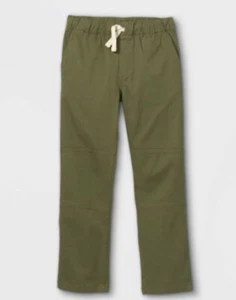 Boys' Stretch Straight Fit Pull-On Woven Pants - Cat & Jack - Green - Picture 1 of 4