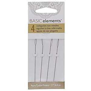 Basic Elements, Heavy 2.25in Collapsible Eye Beading Needles - 4 Needles - Picture 1 of 10