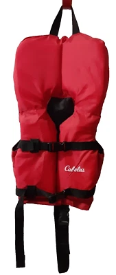 Colete salva-vidas Cabela's VERMELHO infantil criança até 30 libras tipo II PFD modelo BayBee - Imagem 1 de 4