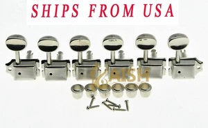 KAISH Strat/Tele Vintage Guitar Tuning Keys Guitar Tuners Machine Heads Nickel - Picture 1 of 5