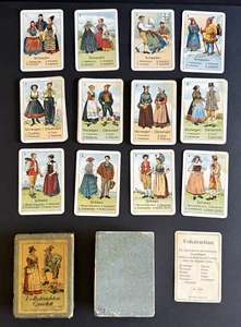 Vintage German Folk Costumes Game 1920s Volkstrachten Quartett 40 Cards COMPLETE - Picture 1 of 18