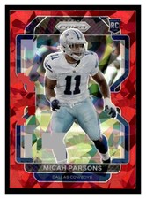 2021 Panini Prizm - [Base] - Red Ice Prizm #382 - Rookie - Micah Parsons a15