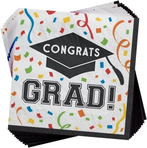 No More Books School Graduation Theme Party Paper Beverage Napkins - Picture 1 of 1