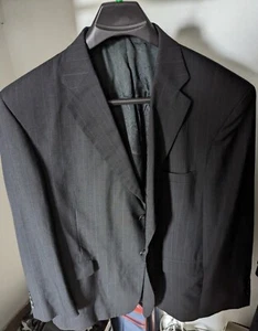 Townsend Suit Jacket 46R Black And Pinstripes - Picture 1 of 4