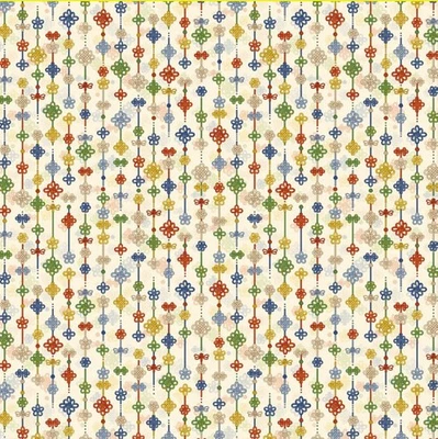 Korean Traditional Knots Patterned Fabric made in Korea  BTHY - Image 1 of 4