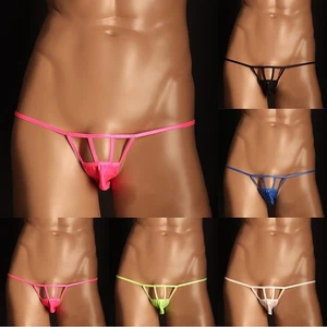 5) Exquisite Men's Pouch Panties G String Thong Underwear Breathable Nylon - Picture 1 of 25