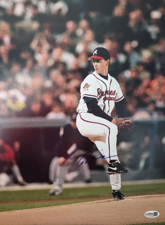 Tom Glavine Atlanta Braves HOF Mets Autographed 11x14 JSA COA  - Image 1 of 1
