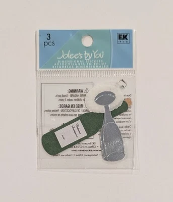 Flautas y botella de champán Jolee's brindis de boda mini adornos para álbumes de recortes Foto 1 de 3