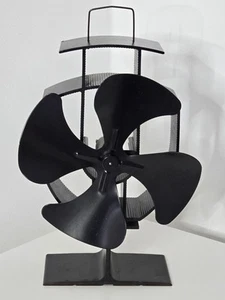 Lincsfire 4 Blade Heat Powered Wood Log Burning Fire Burner Mini Stove Top Fan - Picture 1 of 13