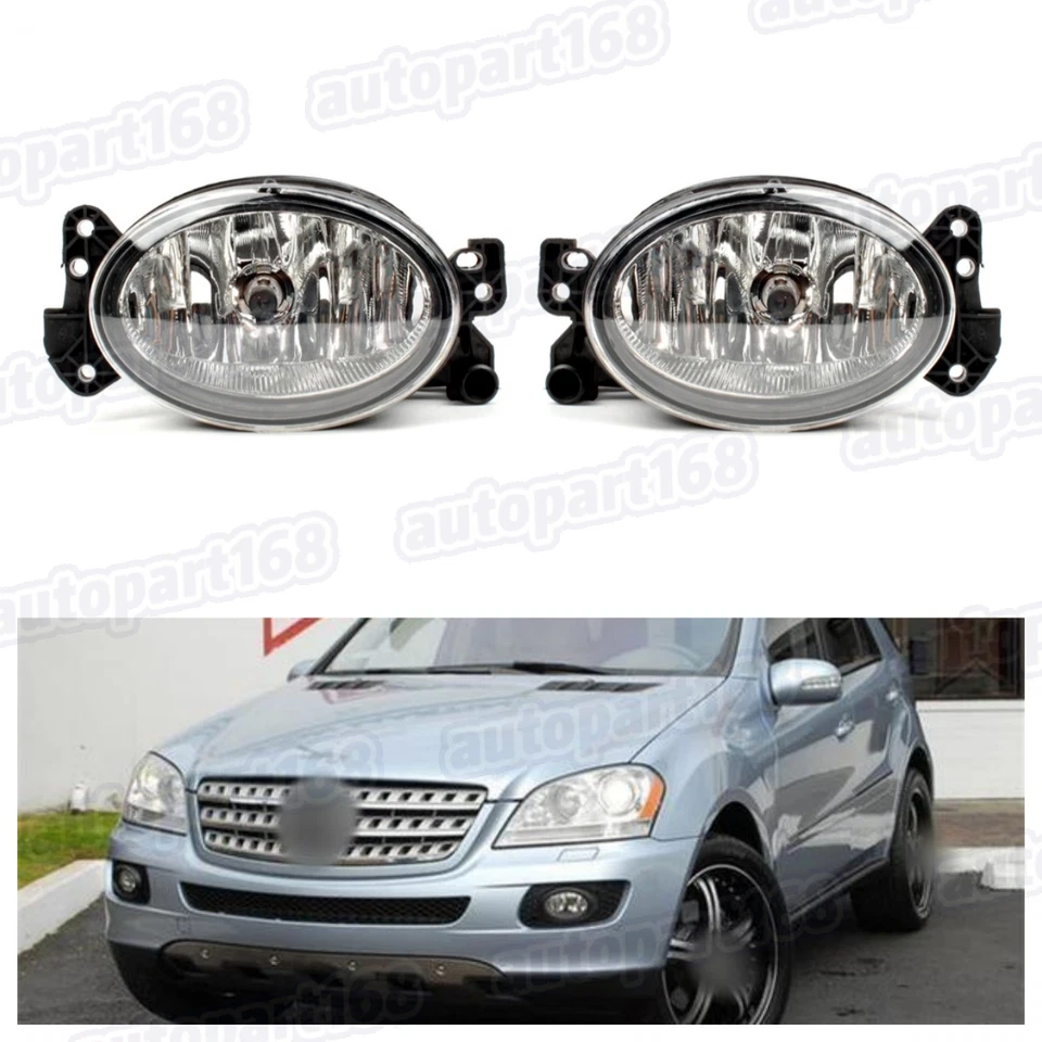 For 2006-2009 Mercedes Benz W164 ML320 ML350 ML500 Pair Halogen Fog Light Lamp Foto 1 de 4
