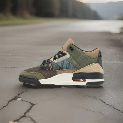 Nike Air Jordan 3 Retro SE Patchwork Camo Men’s Size 12.5 DO1830 200 NIB!! - Image 1 of 4