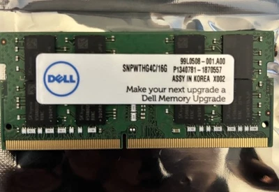 Dell 16GB DDR4 SNPWTHG4C/16 Dual Rank Performance Laptop Ram - Image 1 of 2