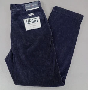 VTG Polo Ralph Lauren Pants Men’s 35x34 Navy Blue Corduroy Philip Classic Preppy - Picture 1 of 10