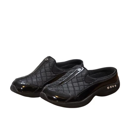 EASY SPIRIT Travel Time Black Leather Textile Women's  Mules Shoes  Size 6M - Image 1 of 4