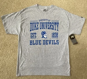 Vintage Russell Athletic Duke Blue Devils Gray Shirt Size L - Picture 1 of 6