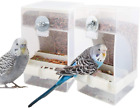 PINVNBY No-Mess Bird Feeder Parrot Automatic Seed Food Clear,Green 