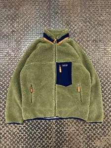 Patagonia Sage Green Retro-X Deep Pile Fleece Jacket Size XL - Picture 1 of 5