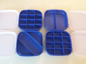 Lot of 4 Plastic Organizer Boxes with Dividers Compartments for Beads Jewelry - Picture 1 of 8