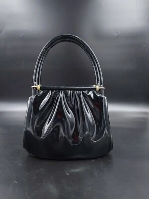 Bolso de mano vintage MORRIS MOSKOWITZ MM charol negro con papeles originales Foto 1 de 4