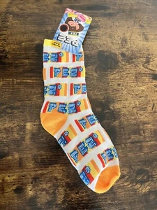 PEZ BRAND  Socks Kids Size 9-2.5 Collector Item For Pez Lover! 1 Pair NWT - Picture 1 of 3
