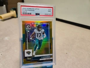 Evan Engram 2022 PANINI Donruss Optic  Gold PRIZM /10 JAGUARS PSA 9 - Picture 1 of 2