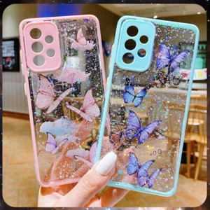 Coque Etui Souple Antichoc Pour Samsung S23 S22 Ultra S21 FE Brillant Papillons - Photo 1 sur 15