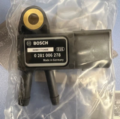 FOR MERCEDES BENZ GENUINE BOSCH DPF EXHAUST PRESSURE SENSOR 0281006278 281002925 - Image 1 of 4