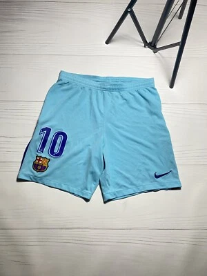 Nike FC Barcelona 2017/18 #10 Messi soccer football shorts M Size Man Blue Color - Image 1 of 4
