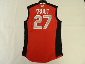 Authentic Mike Trout 2019 All Star Jersey Anaheim Angels Cleveland Game 40 - Picture 1 of 2