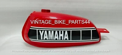 Yamaha Yz80 F Model 1979 Red Painted Steel Gas Fuel Petrol Tank with Cap - Image 1 of 4