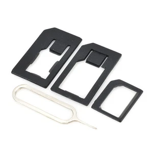NOWY SYSTEM CLICK UNIWERSALNY ZESTAW ADAPTERÓW KART SIM NANO MICRO TELEFON KOMÓRKOWY TABLET Z12 - Zdjęcie 1 z 4