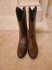 Old West SCM7017  Leather Cowboy Boots Mens Size 8.5D, Made In India,Brown (Tan)