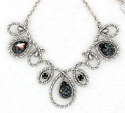 BRIGHTON Abundante Collar Plata y Negro Tus Verdaderos Colores Nuevo Con Etiqueta y Bolsa Foto 1 de 4