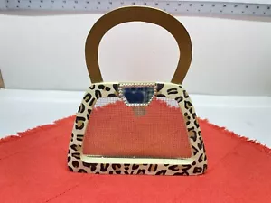 TWO’S COMPANY JEWELRY HANDBAG W/Mirror Display Stand Earring Holder W/Box - Picture 1 of 10