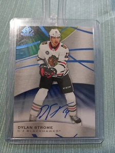 CHICAGO BLACKHAWKS DYLAN STROME 2020 UPPER DECK SP AUTO AUTOGRAPH SIGNED CARD - Picture 1 of 2