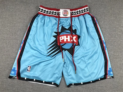 Phoenix Suns Summer City Edition Blue Retro Basketball Team Shorts M-XL Cover