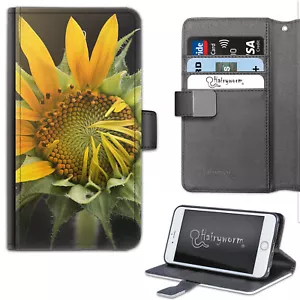 Yellow Sunflower Phone Case;PU Leather Flip Case Cover For Samsung;Apple - Picture 1 of 4