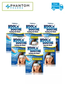 Kool n Soothe Cooling Migraine Headache Pain Relief Gel 6X4 Sheets - Picture 1 of 5