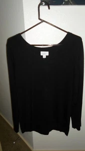 Sweater-Womens plus size-1X-Black-Croft & Barrow- 100%Acrylic-Thailand - Picture 1 of 4