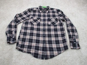 Camisa Independent Truck Company Para Hombre Mediana Marrón Azul Franela Perla Patinador a Presión - Imagen 1 de 10